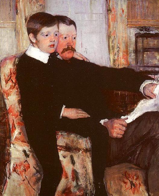 Mary Cassatt Alexander J Cassatt and his son Robert Kelso China oil painting art
